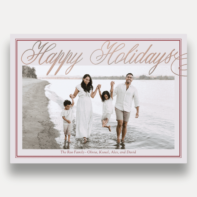 Grand Script Holiday Card