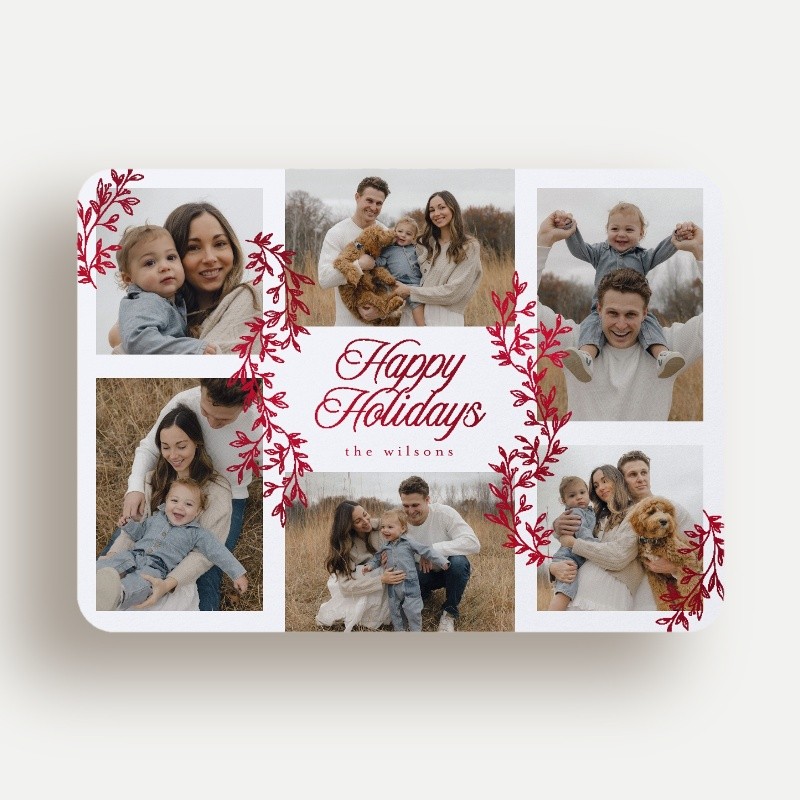Painted Sprigs Holiday Card