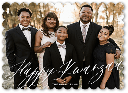 Elegant Blessing 5x7 White  Kwanzaa Card