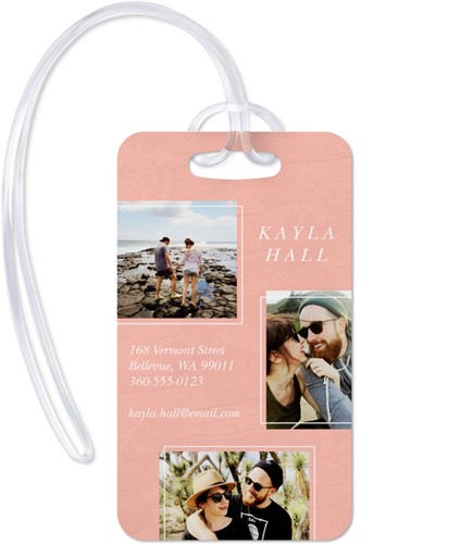 Ready Set Fly 2x4 Pink  Luggage Tag