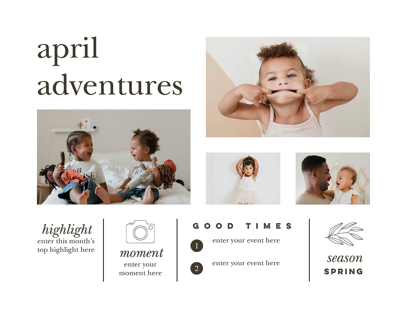 Modern Year In Review Gallery Calendar 8x11 undefined  Wall Calendar