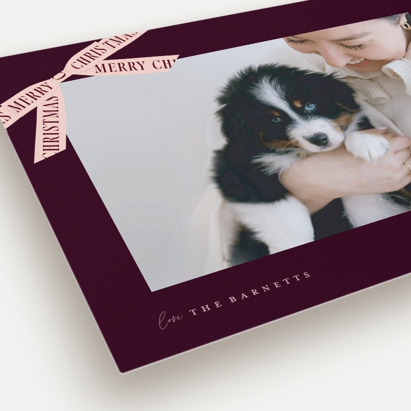 Ribbon Banner Holiday Card