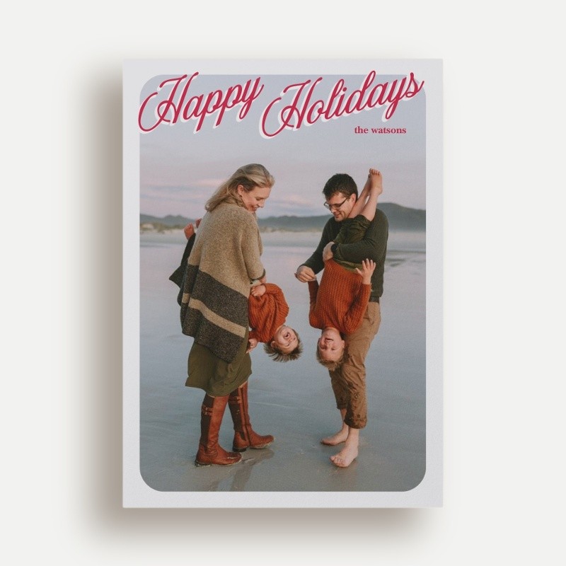 Classic Script Frame Holiday Card