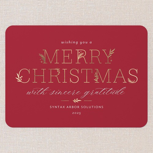 Elegant Christmas Card For Sister