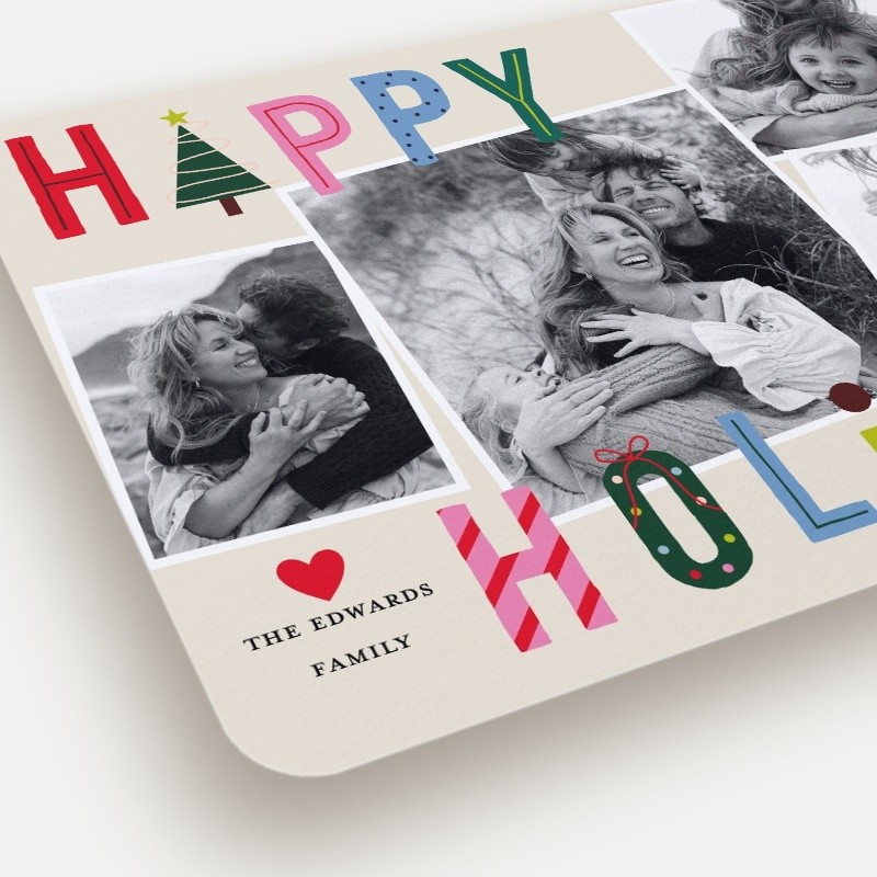 Whimsical Collage Holiday Card