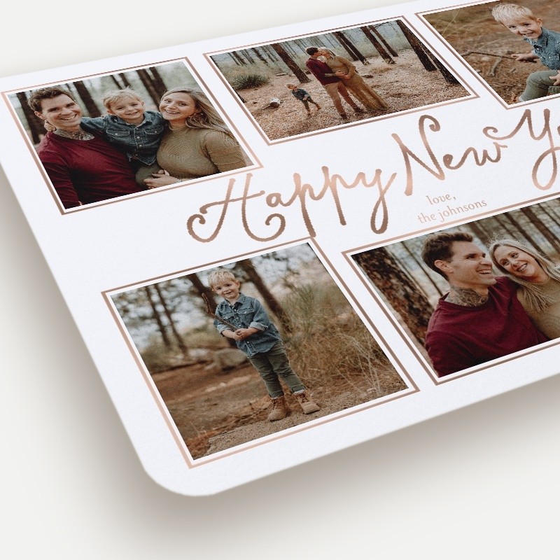 Framed Six Holiday Card