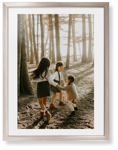 Framed Prints: Photo Gallery Metallic Modern Frame White Top & Bottom Mat 24x36 1 Photo Shutterfly