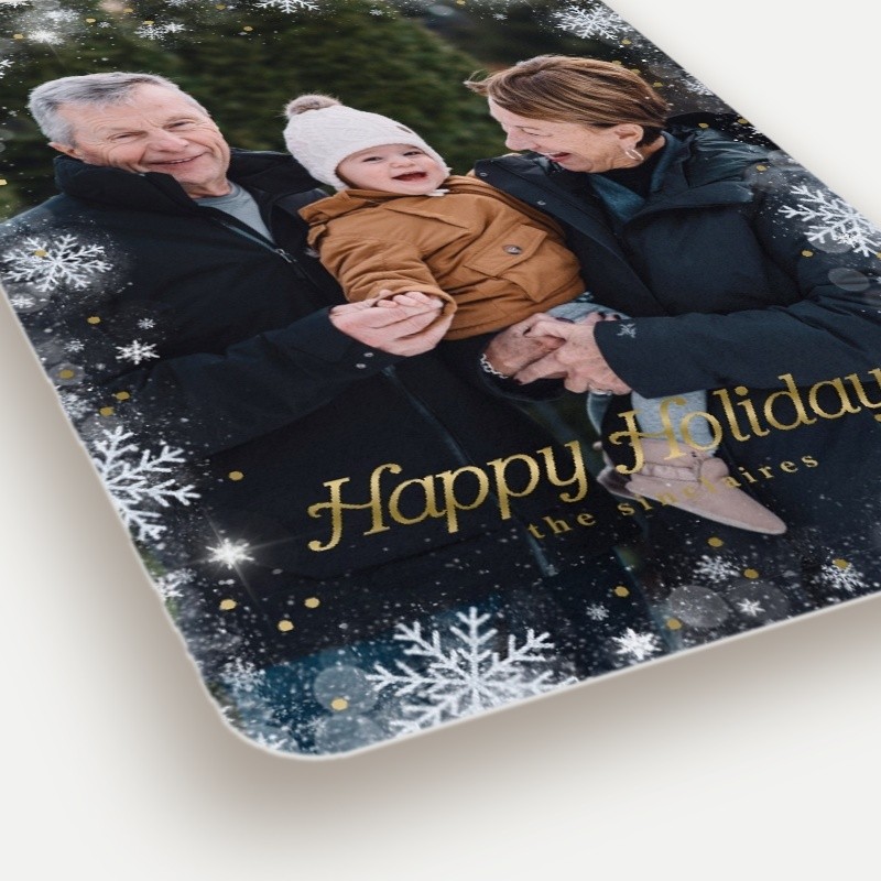 Falling Snowflakes Holiday Card
