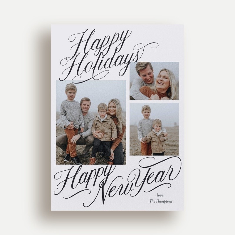 Calligraphy Collage Holiday Card
