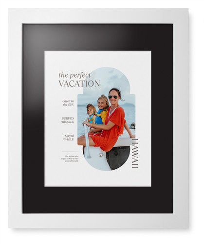 Framed Prints: Travel Infographic​ White Contemporary Frame Black Top Mat White Bottom Mat 11x14 Gray 1 Photo Shutterfly