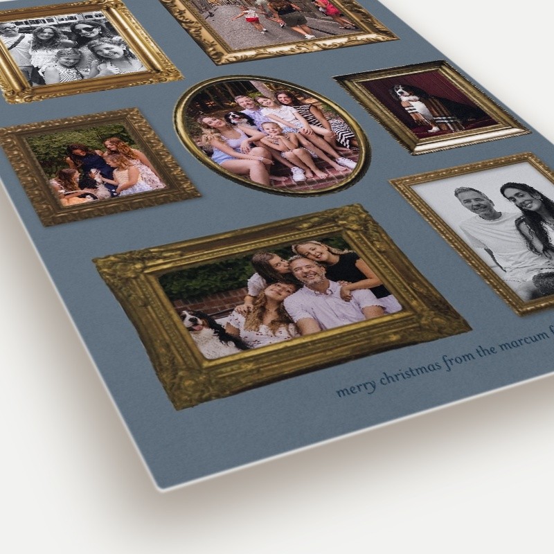 Chris Loves Julia Heirloom Gallery Holiday Card Chris Loves Julia Heirloom Gallery 5x7 Gray Holiday Card