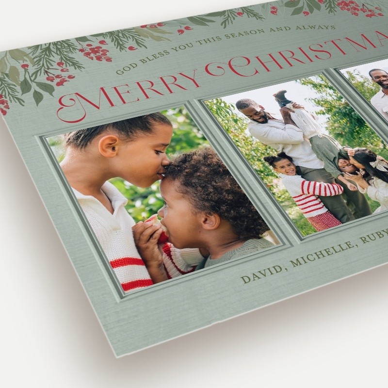 Botanical Arch Religious Christmas Card