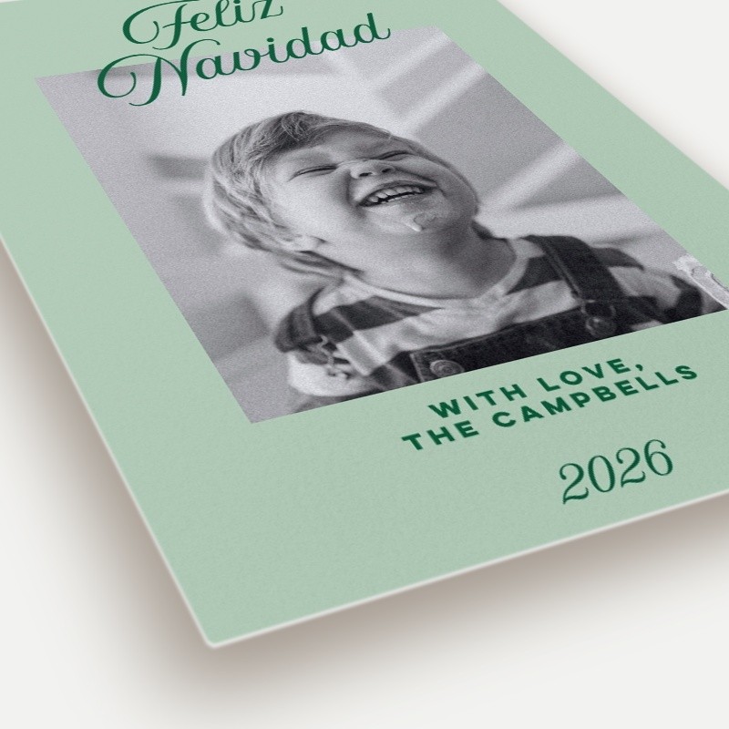 Tilted Script Holiday Card