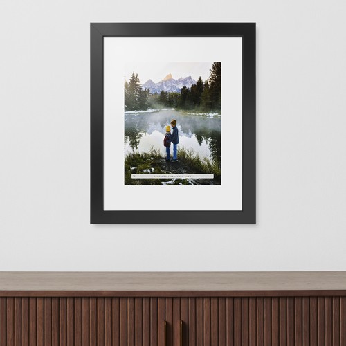 Travel Banner Portrait 11x14 Black  Framed Print