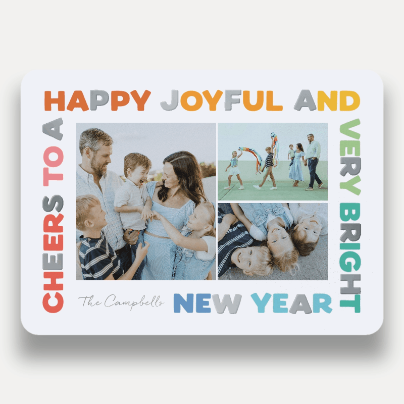 Rainbow Frame New Year's Card