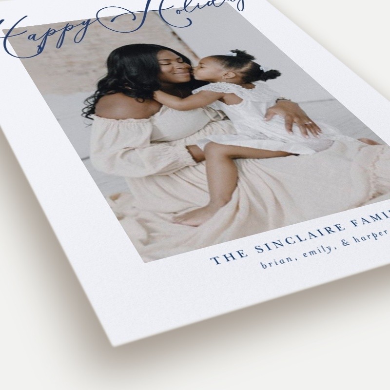Swept Script Holiday Card
