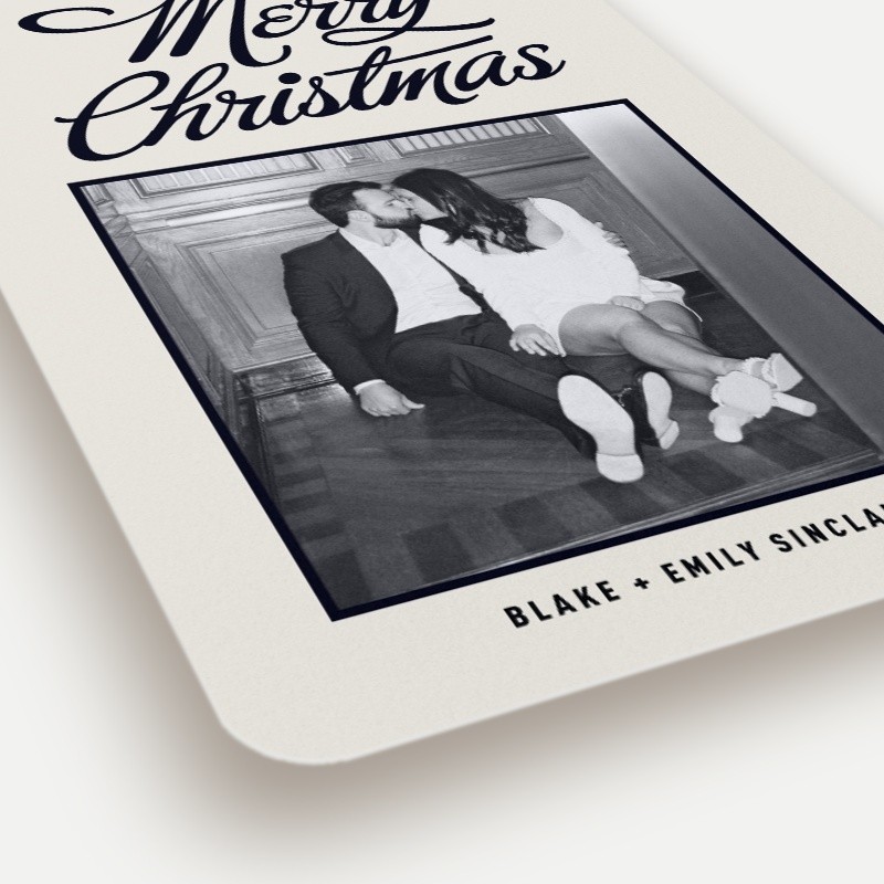 Retro Script Holiday Card