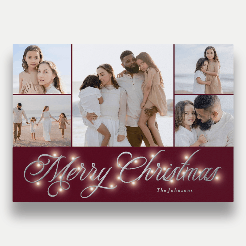 Glowing Flourish Holiday Card