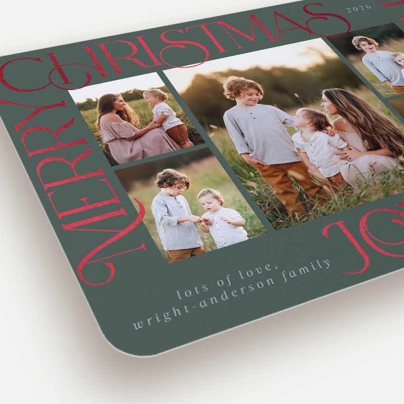 Word Frame Holiday Card