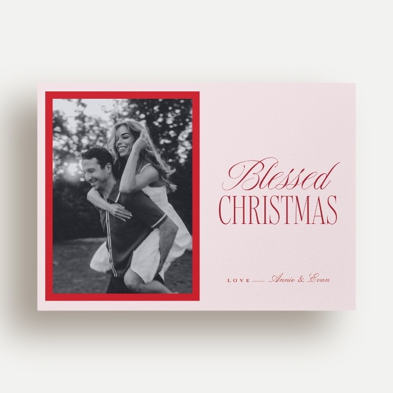 Red Religious Holiday Card
