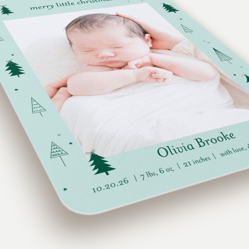 Whimsical Trees Birth Announcement