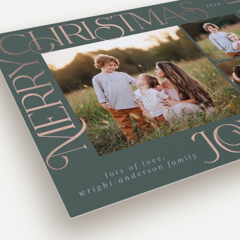 Word Frame Holiday Card