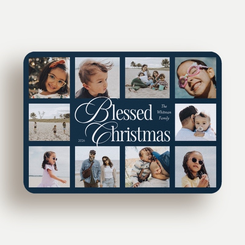 Stacked Script Holiday Card