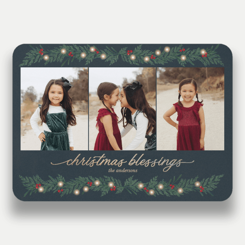 Berry Garland Holiday Card