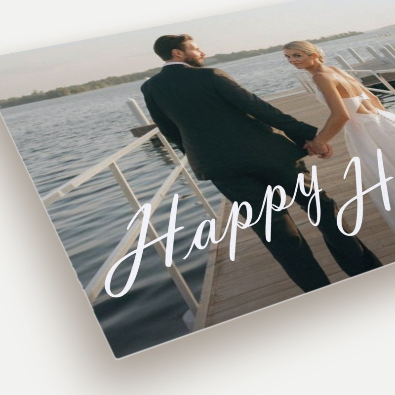 Oversized Script Holiday Card