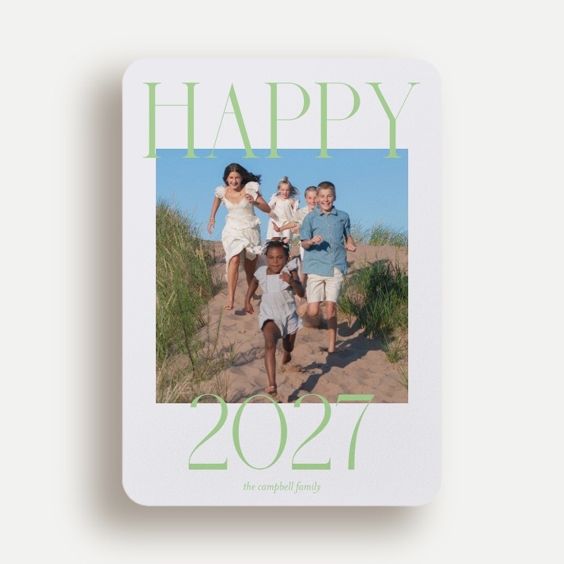 Oversized Serif New Year's Card