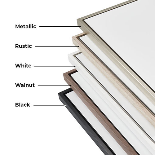 Brushstrokes 10x14 White  Mounted Print