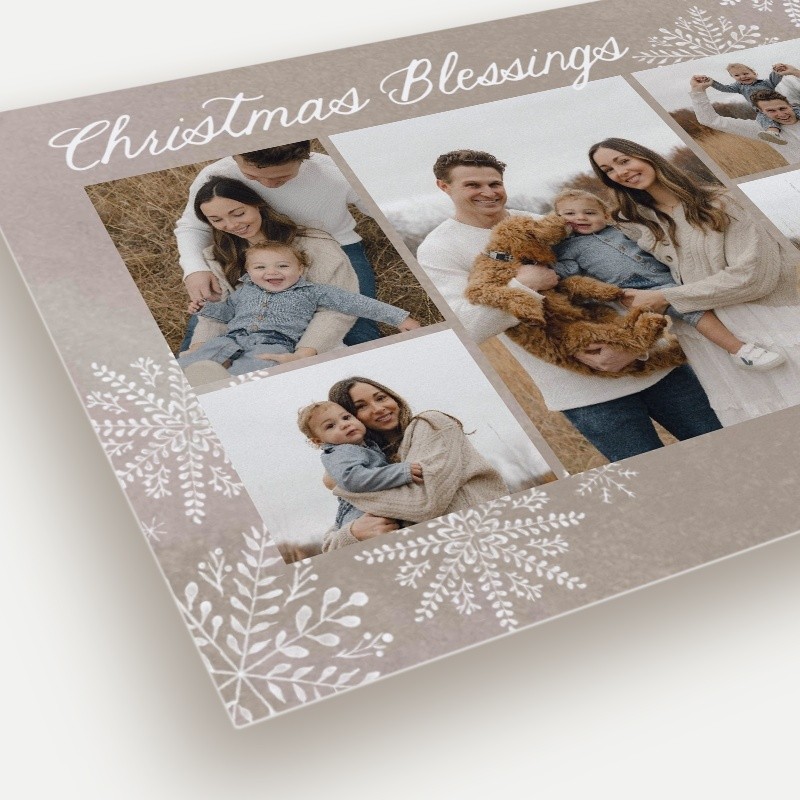 Scattered Snowflakes Holiday Card