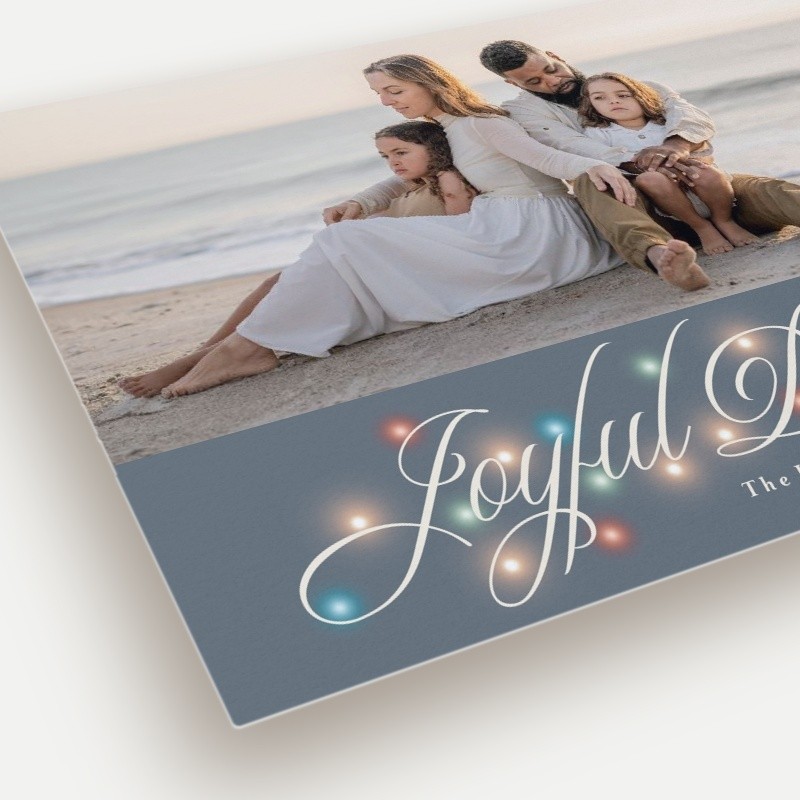 Lights Script Holiday Card