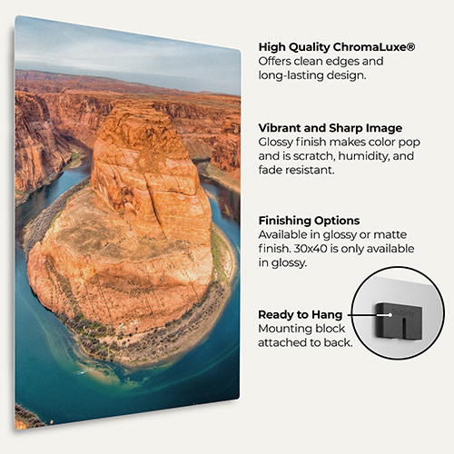 Simple Photo Frame 10x14 White  Metal Print