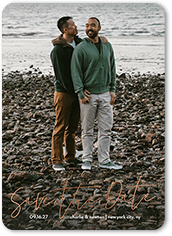 A Sentimental Date 5x7 Foil Stamped