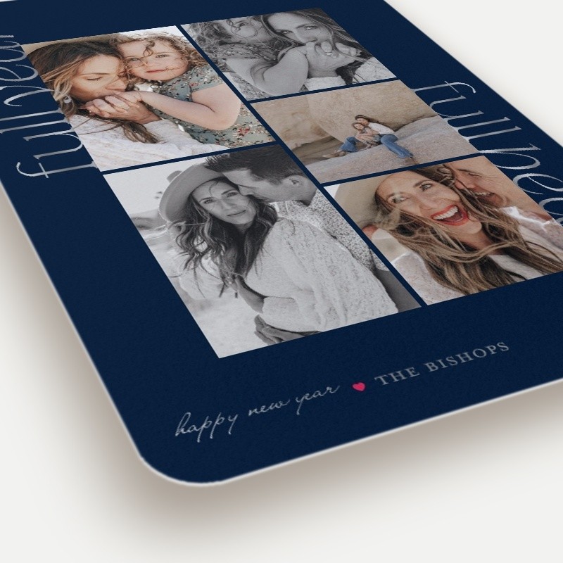 Vertical Script New Year's Card