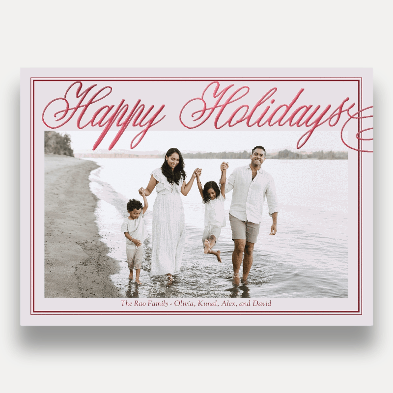 Grand Script Holiday Card