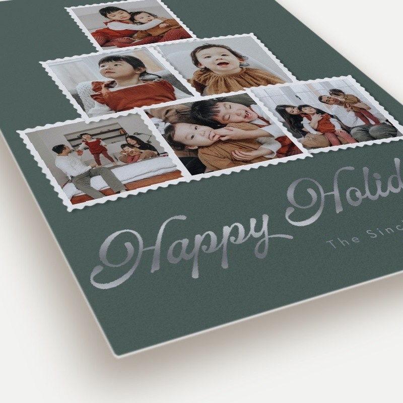 Photo Tree Stack Holiday Card