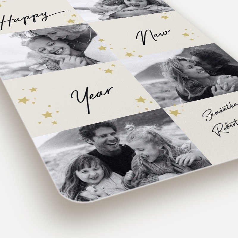 Starry Script New Year's Card