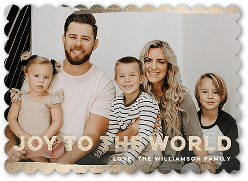 Radiant Brushstroke 5x7 Yellow  Holiday Card