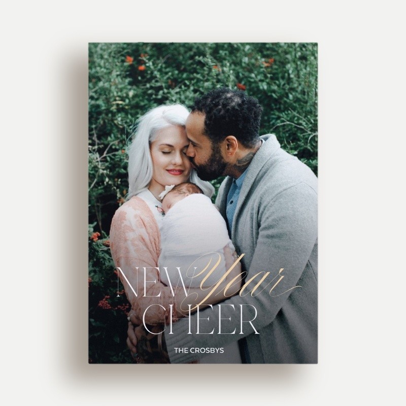 Cheer Script New Year's Card