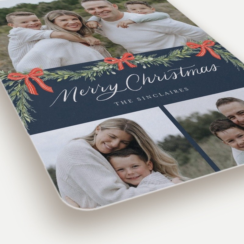 Bowed Garland Holiday Card