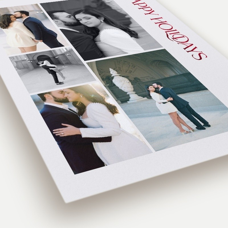 Vertical Swash Holiday Card