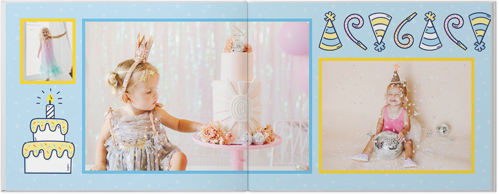 Bright and Bold Kids Year in Review by Sarah Hawkins Designs 8x11 undefined  Photo Book