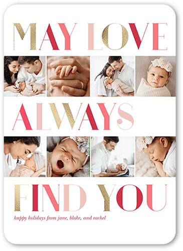 Find Love 5x7 White  Valentine's Day Card