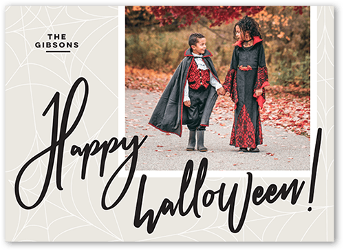 Script Sentiment 5x7 Beige  Halloween Card