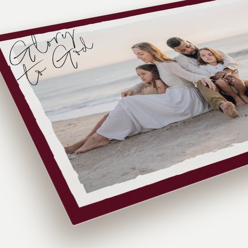 Signature Script Religious Christmas Card Signature Script 5x7 Red Religious Christmas Card