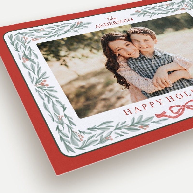 Framed Foliage Holiday Card