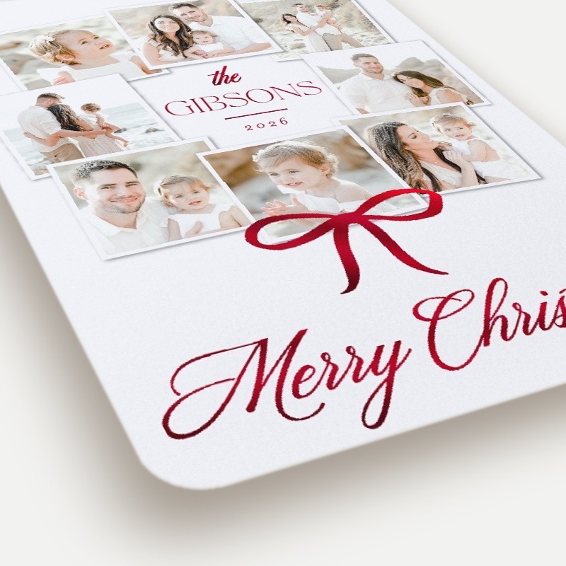 Bow Wreath Holiday Card