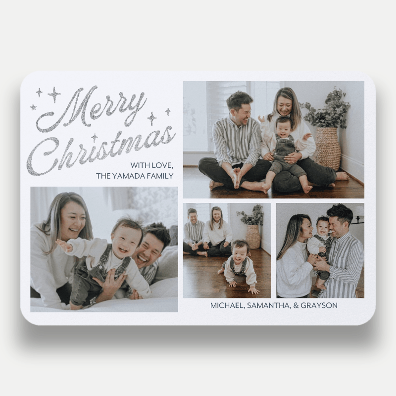 Glitter Stars Holiday Card